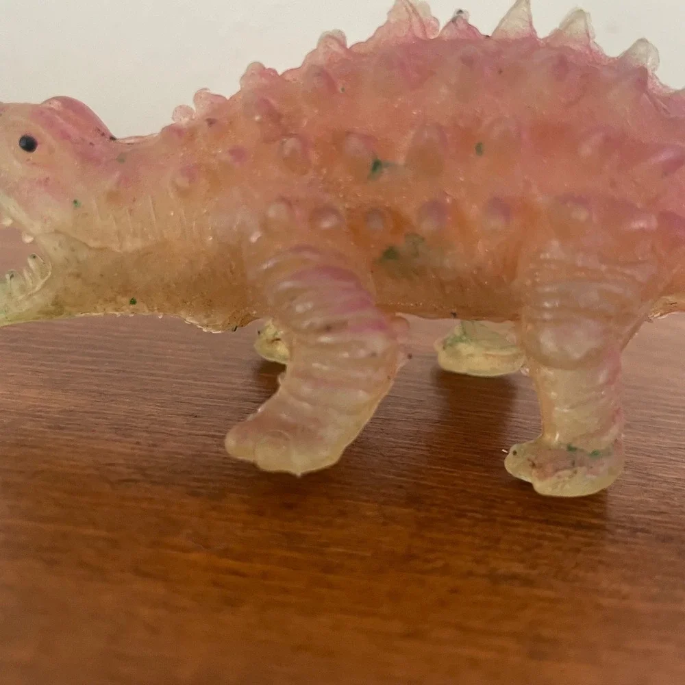 Vtg‎ 1980s Glow In The Dark panoplosaurus / ankylosaurus Dinosaur Toy Figure